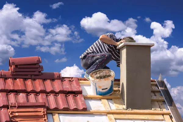 Photo travaux de maçonnerie d'une cheminée pour la page maçonnerie
